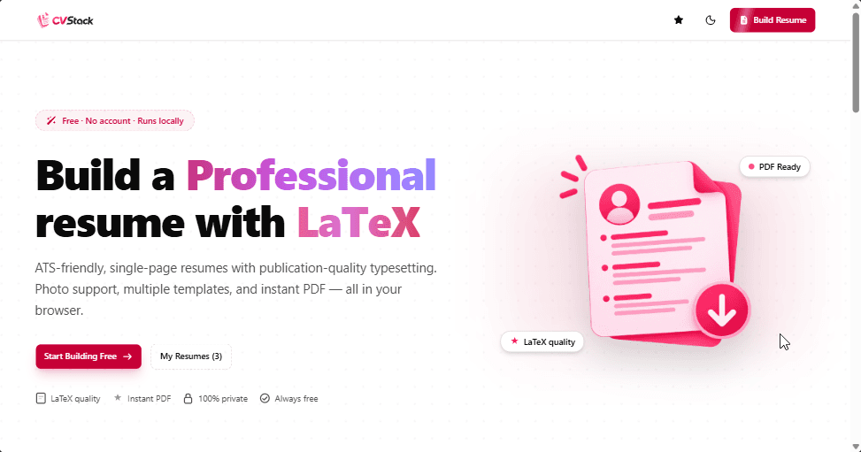 LaTeX Resume Generator